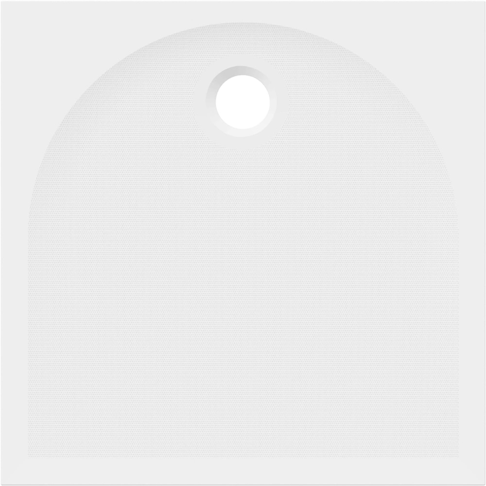 Cadita dus GOODHOME Cavally, patrata, compozit pe baza de rasina, 80 x 80 x 3 cm, alb