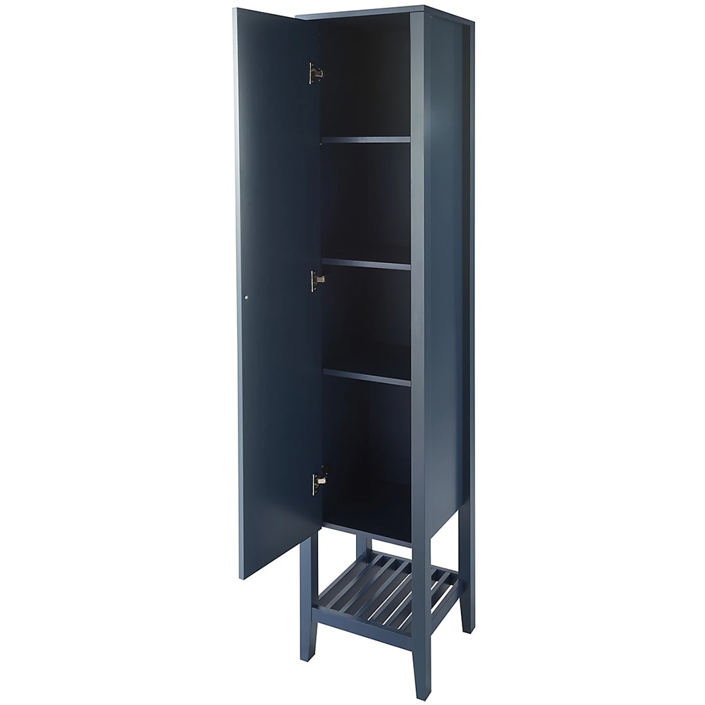 Dulap baie cu oglinda GOODHOME, 40.2 x 36.1 x 185 cm, albastru