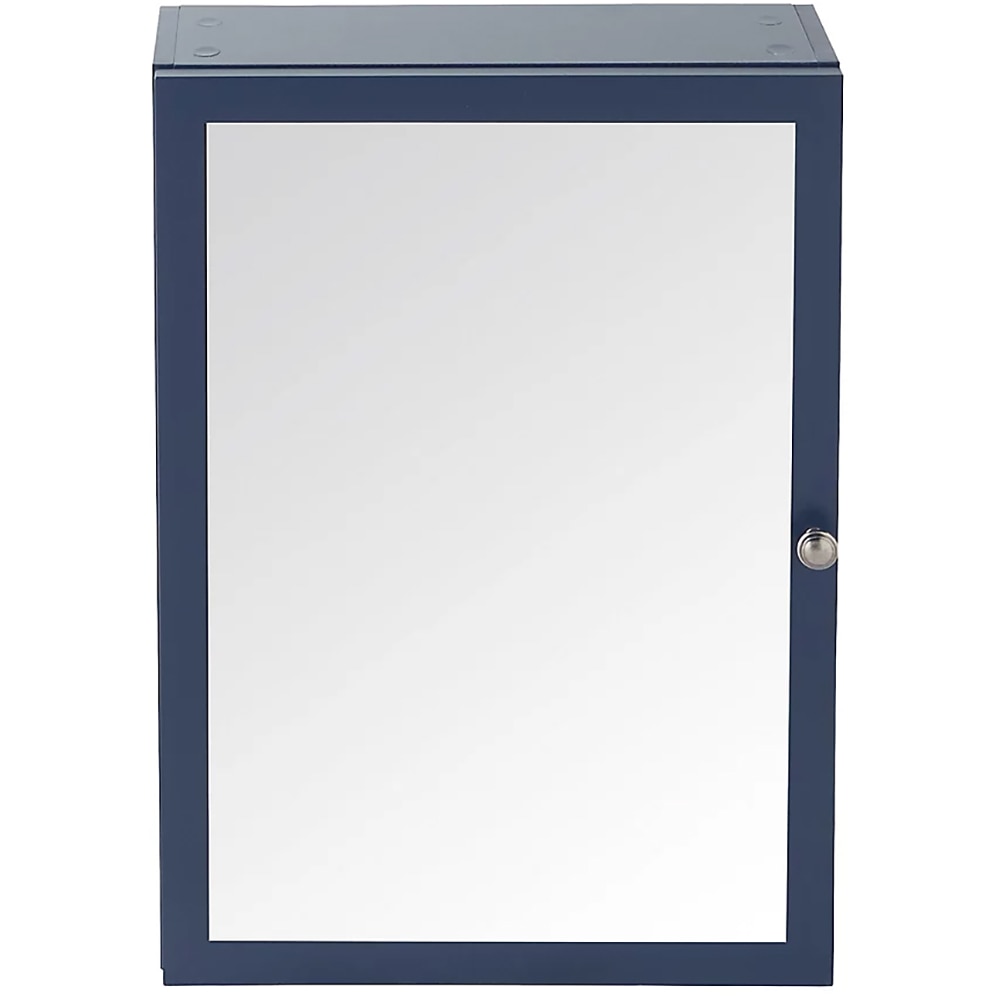 Dulap baie cu oglinda GOODHOME, 50 x 15 x 70 cm, albastru