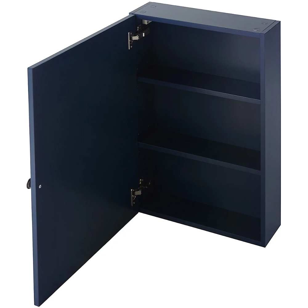 Dulap baie cu oglinda GOODHOME, 50 x 15 x 70 cm, albastru