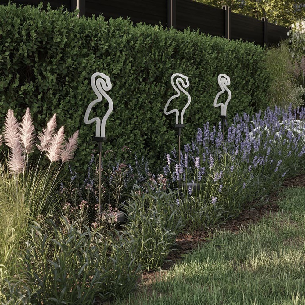 LAMPA NEON LED SOLAR FLAMINGO