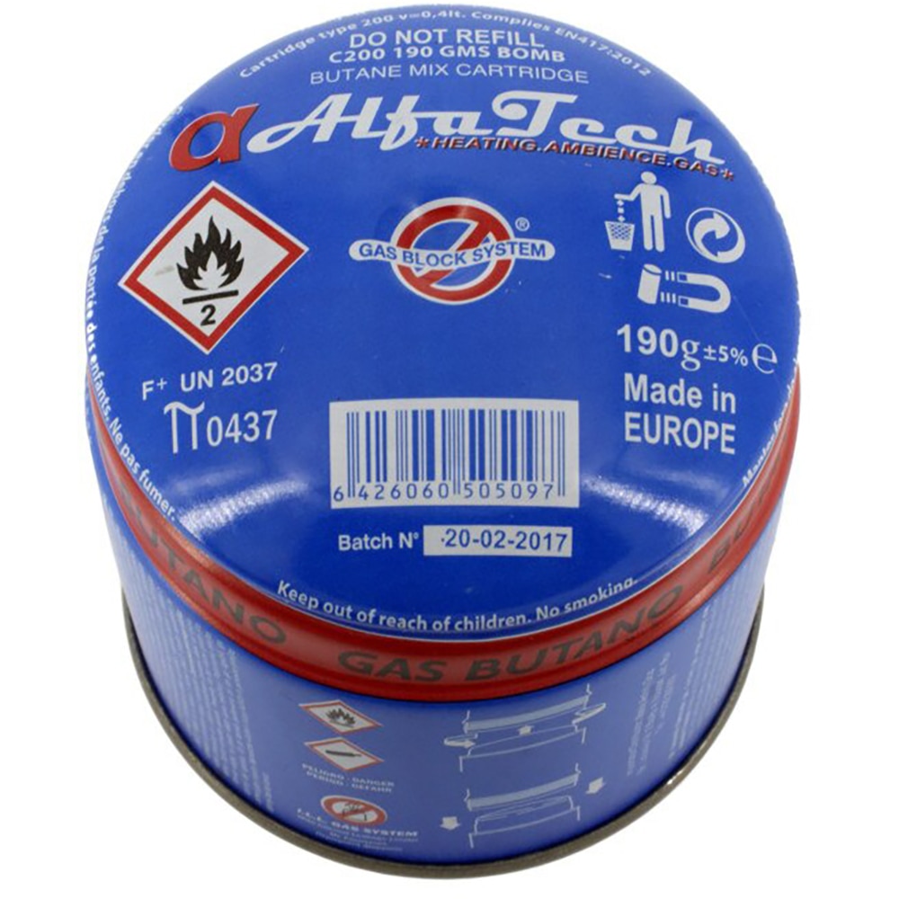 Butelie Gaz ALFATECH Gas Block System, 190gr