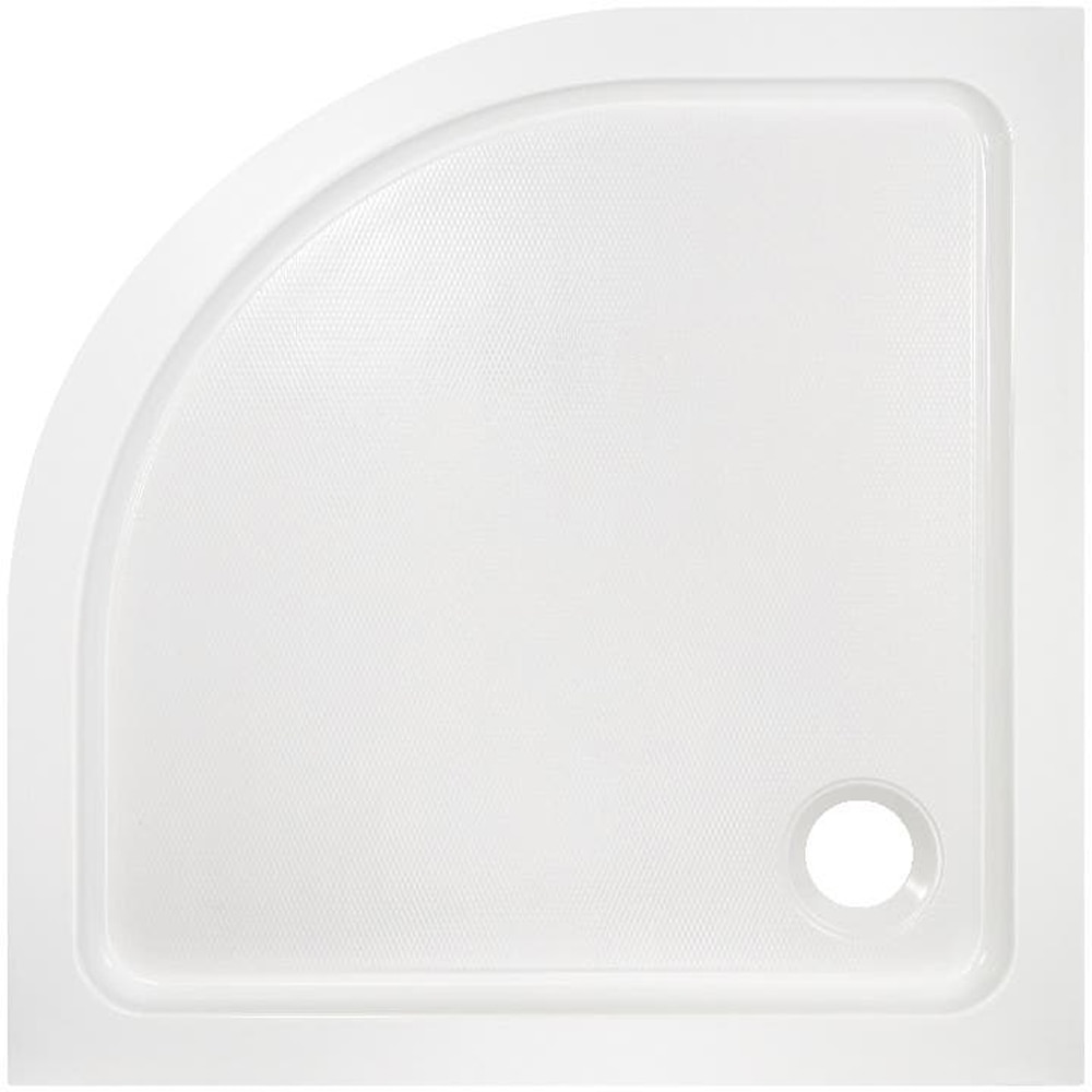 Cadita dus Dommel, semirotunda, ABS si acril, 80 x 80 x 15 cm, alb