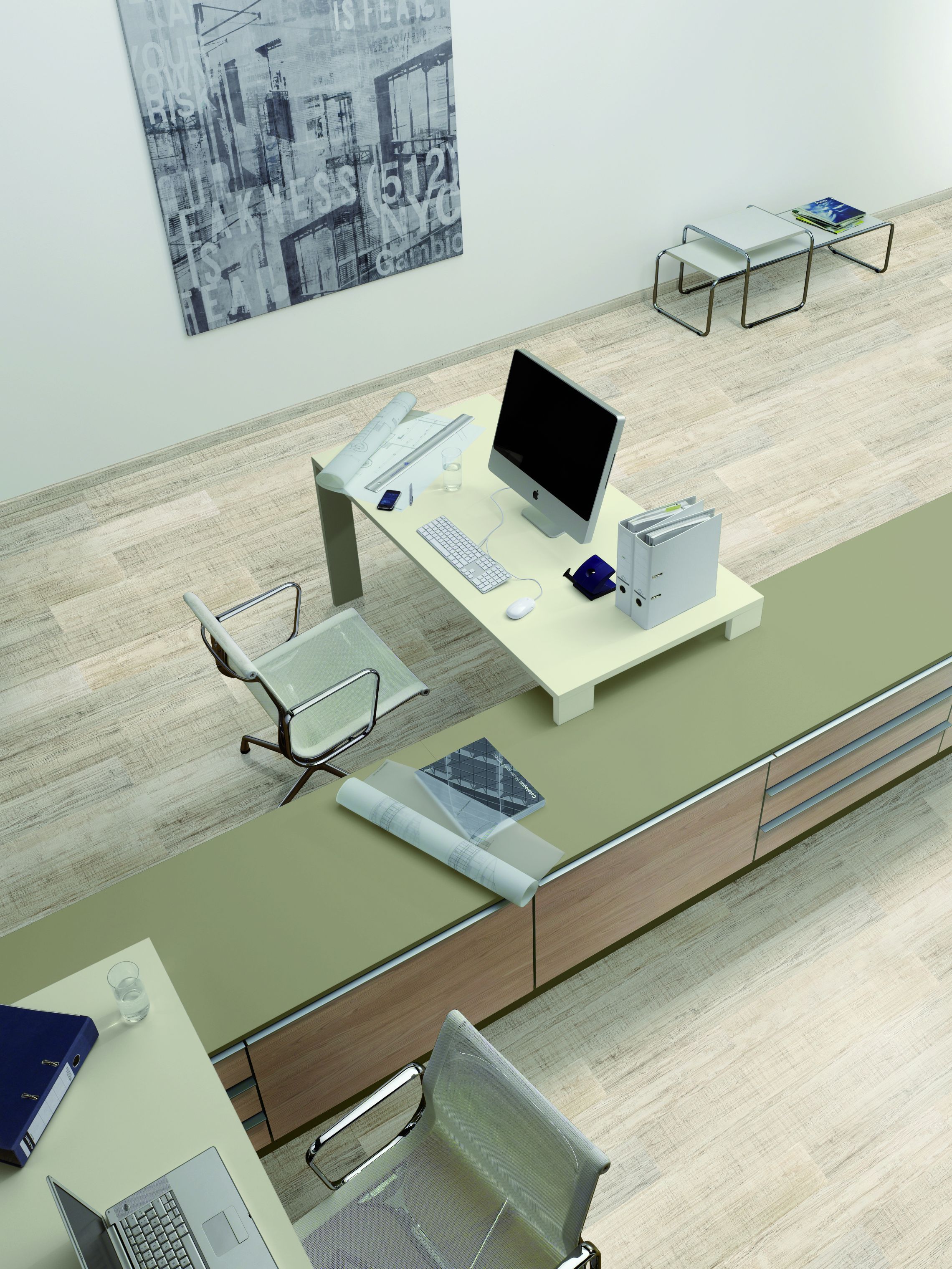 Parchet laminat 8 mm, alb acoperire per cutie 1.99 mp, AC4, HDF • GoodHome