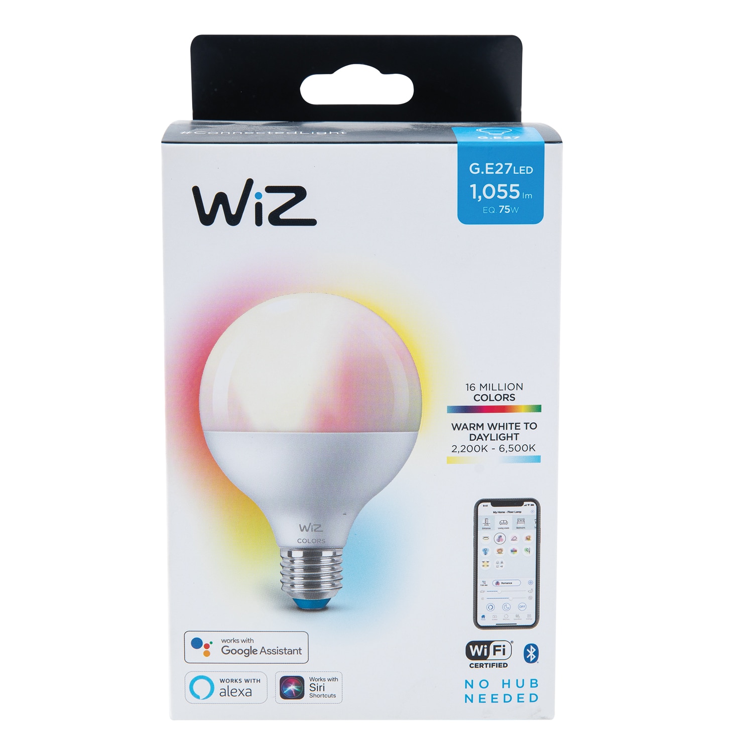 Bec inteligent, Wi Fi, E27, 11 W, G 95, RGB  Philips