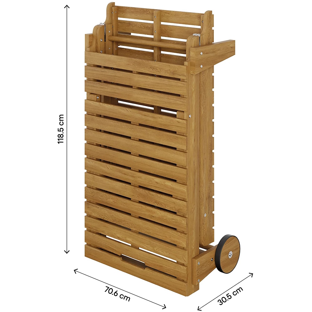 Sezlong gradina GOODHOME Acacia Denia, lemn, 70.6 x 199.8 x 33.5 cm, natur