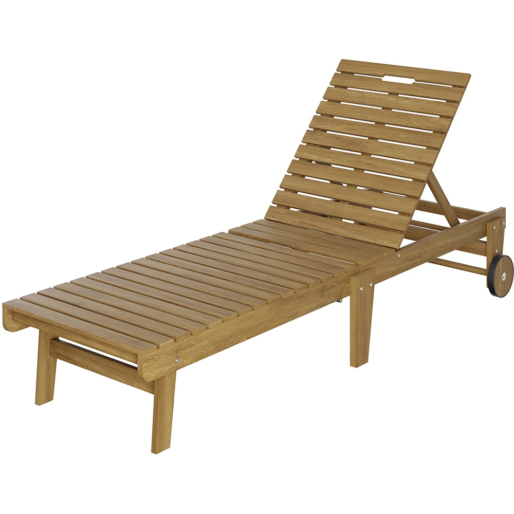 Sezlong gradina GOODHOME Acacia Denia, lemn, 70.6 x 199.8 x 33.5 cm, natur