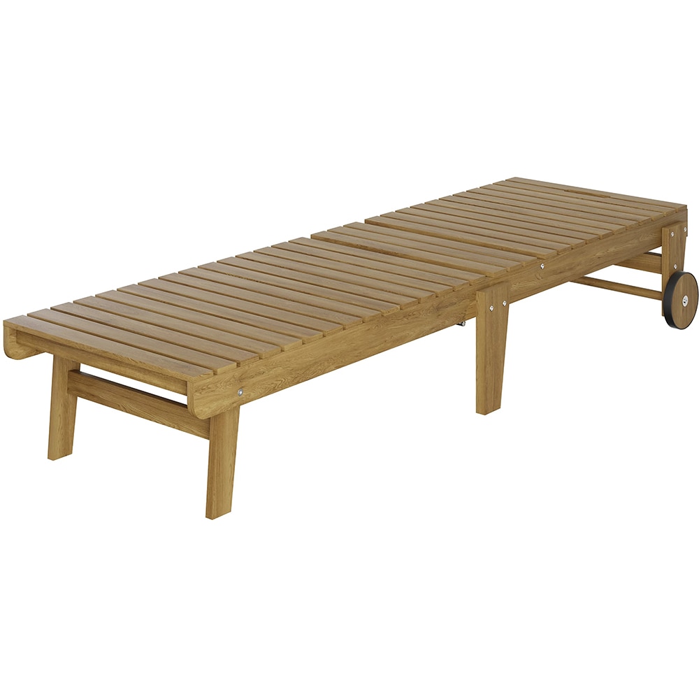 Sezlong gradina GOODHOME Acacia Denia, lemn, 70.6 x 199.8 x 33.5 cm, natur