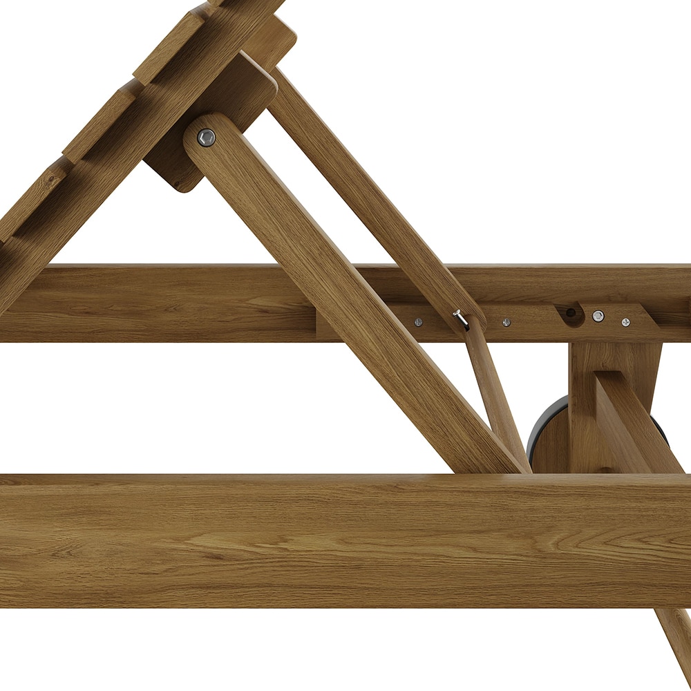 Sezlong gradina GOODHOME Acacia Denia, lemn, 70.6 x 199.8 x 33.5 cm, natur