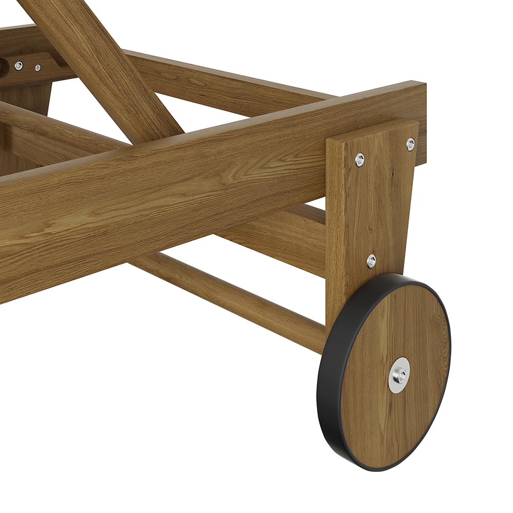 Sezlong gradina GOODHOME Acacia Denia, lemn, 70.6 x 199.8 x 33.5 cm, natur