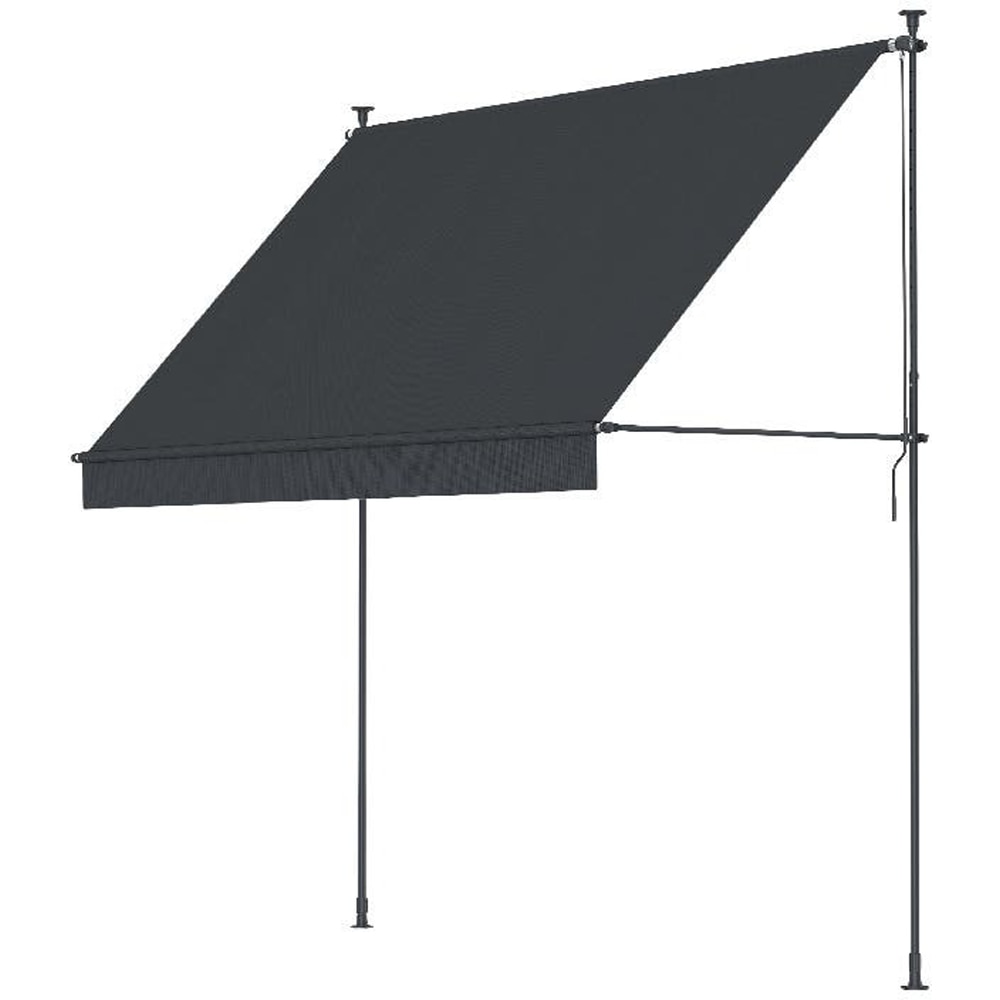 Copertina retractabila, aluminiu, 292 x 120 cm, antracit