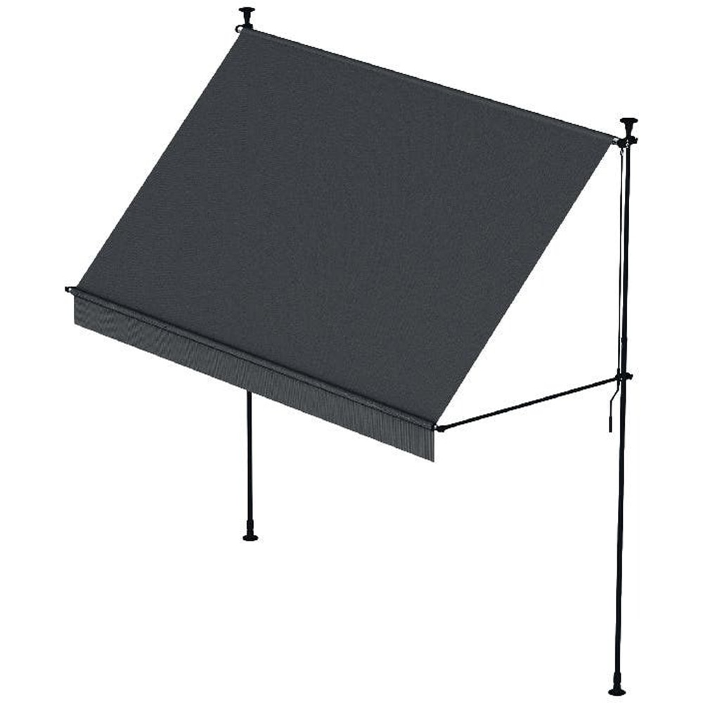 Copertina retractabila, aluminiu, 292 x 120 cm, antracit