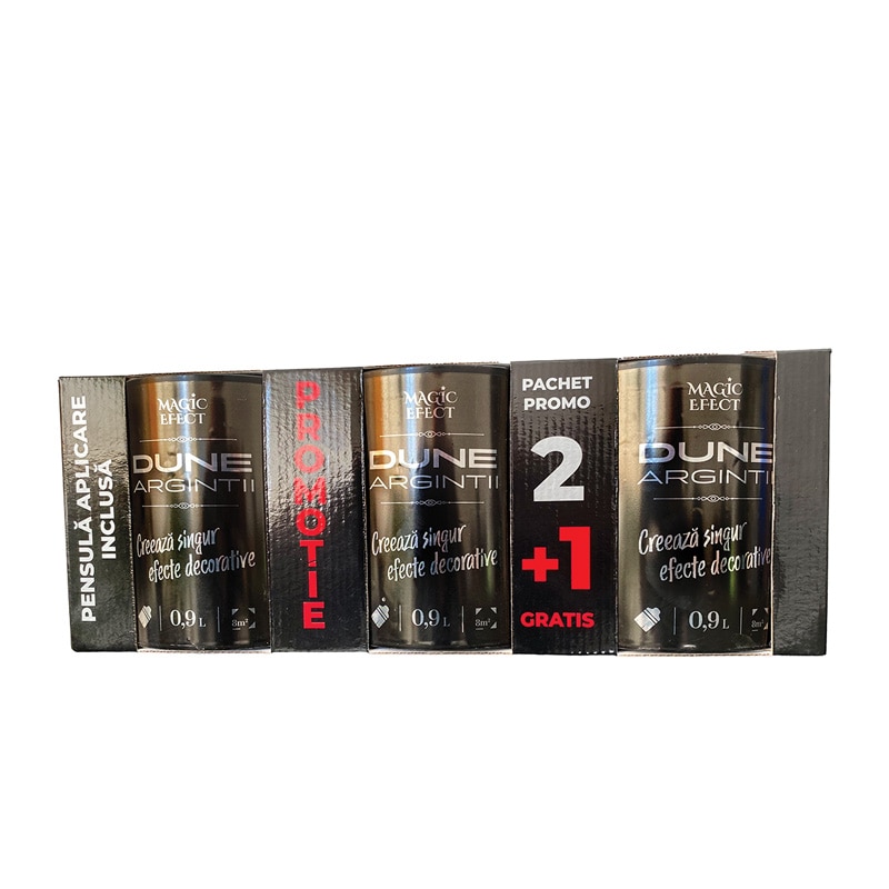 Pachet vopsea, 2+1 gratis, pensula aplicare inclusa • Magic Efect