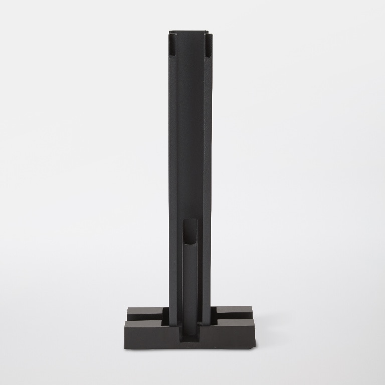 Baza pentru gard BLOOMA Neva, 7.7 x 16.5 x 40 cm, otel, gri