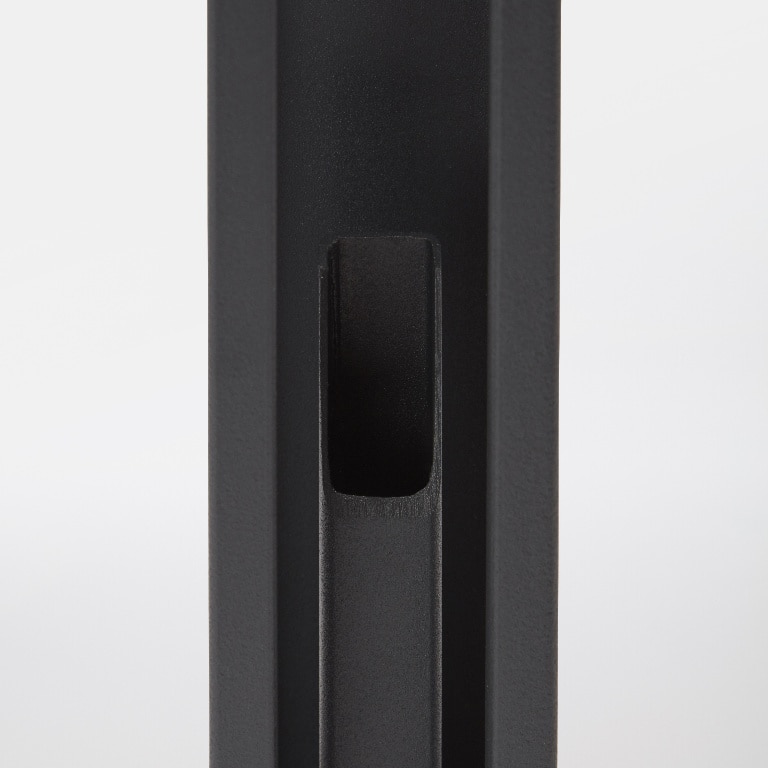 Baza pentru gard BLOOMA Neva, 7.7 x 16.5 x 40 cm, otel, gri