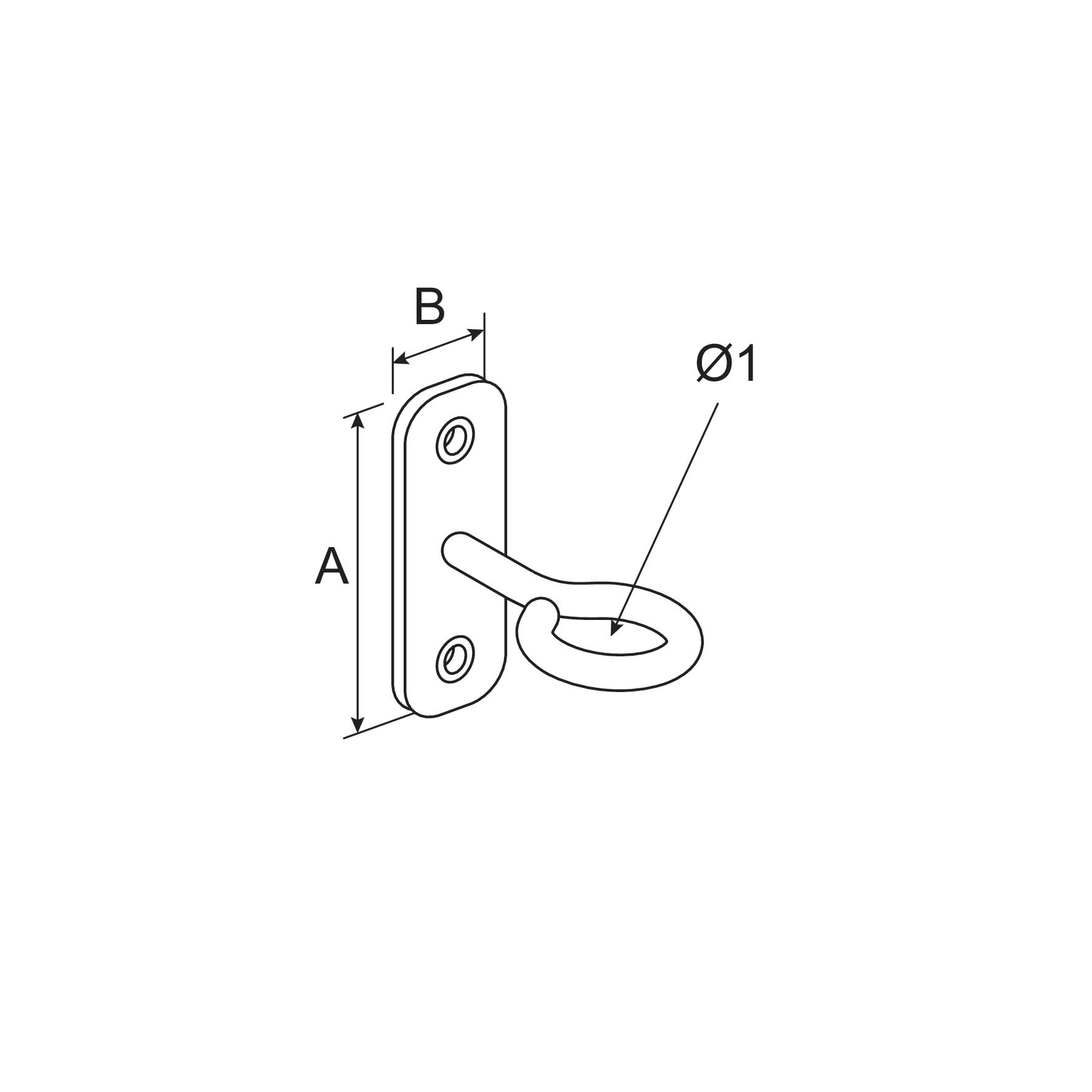 Placa Cu Ochi 45X15Mm