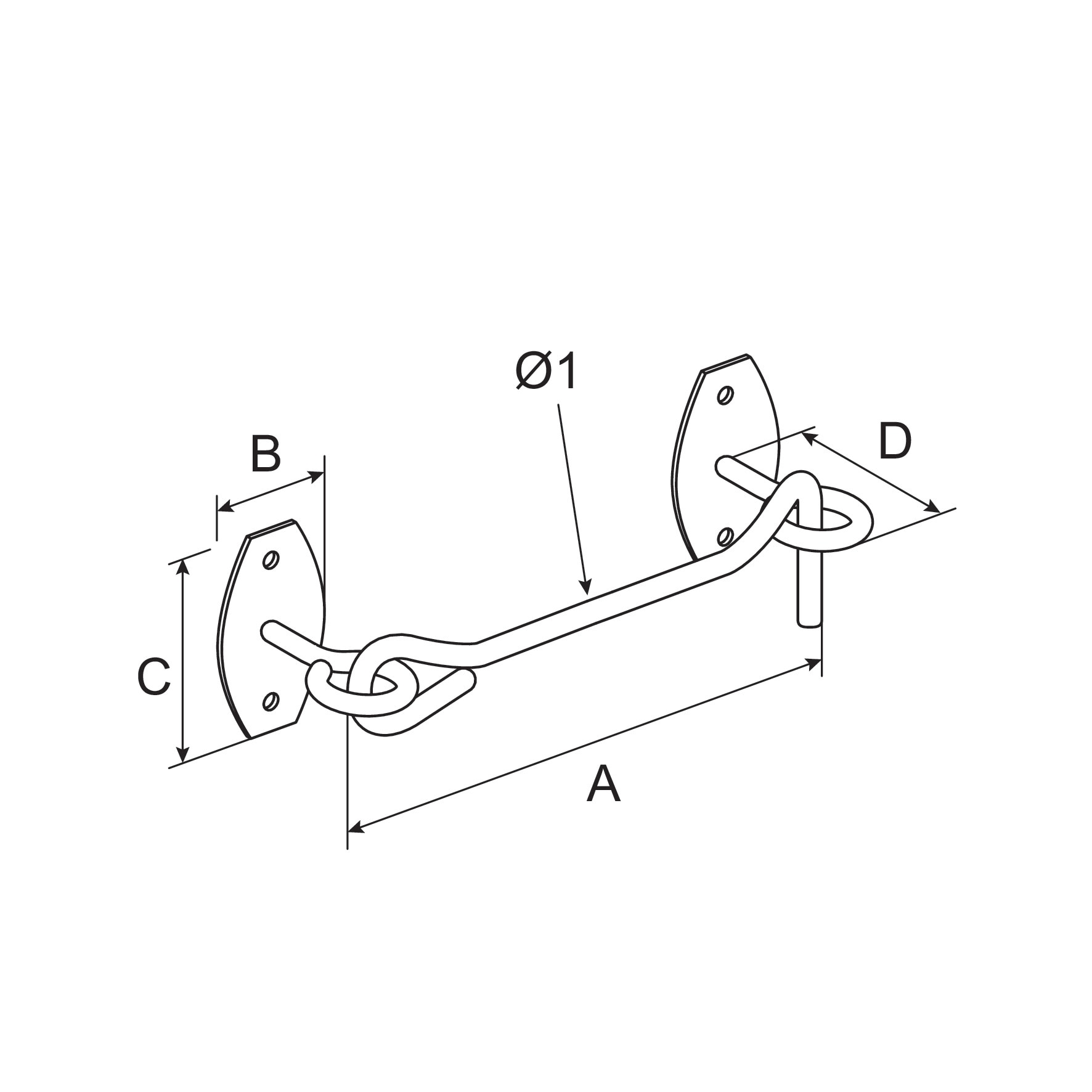 Incuietoare Cu Carlig 125X5.5Mm