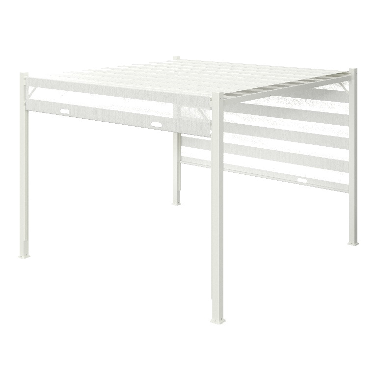 Pavilion gradina, patrat, alb, 300 x 300 cm, 225 cm inaltime GoodHome Formentera