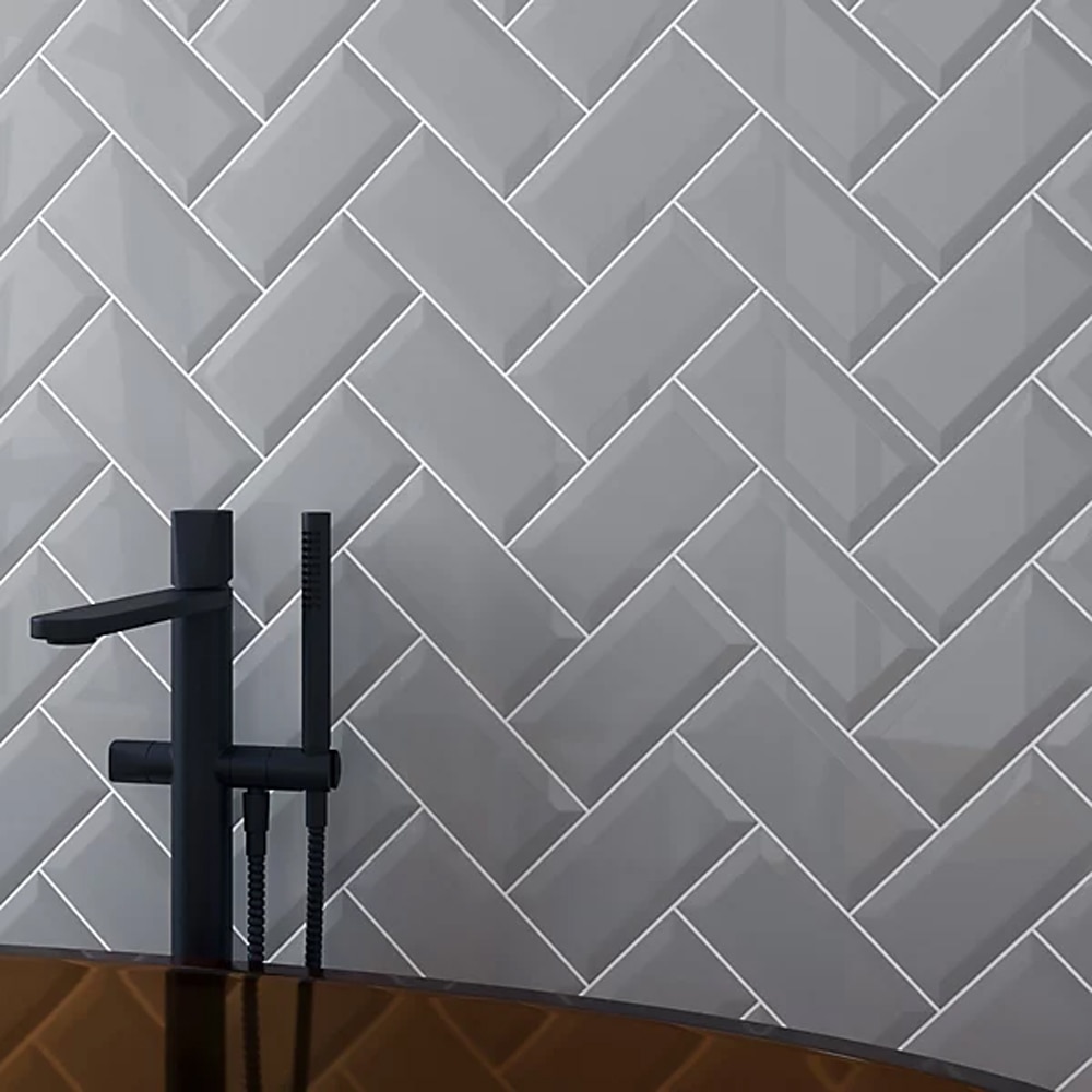 Faianta GOODHOME Trentie, 10x20cm, gri