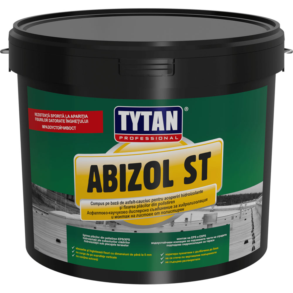 Abizol St Adeziv Polistiren Eps/Xps, Negru, Aplicare Manuala, 9Kg Tytan