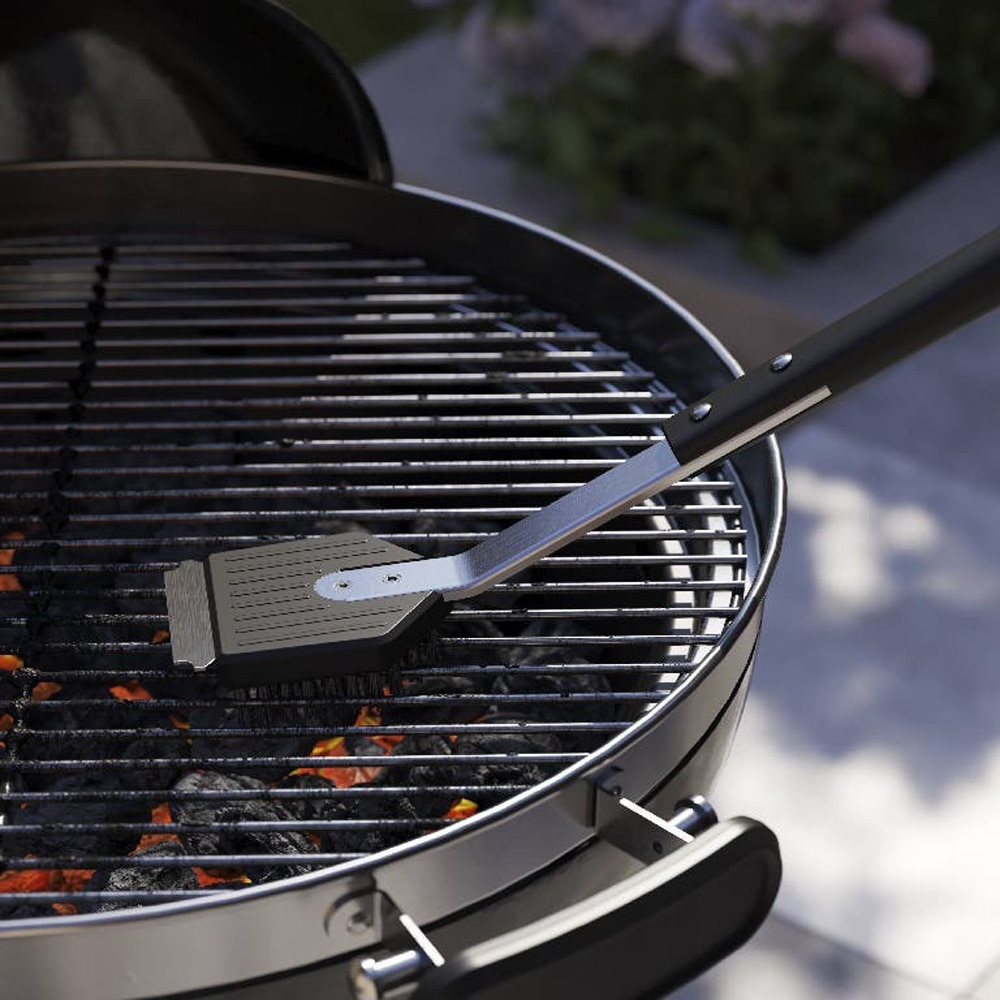 Perie pentru gratar GOODHOME, otel, 35 cm, negru