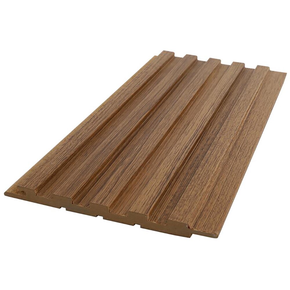 Panou riflaj AGT Teak, MDF, 15.8 x 280 cm, 1.77 mp, maro