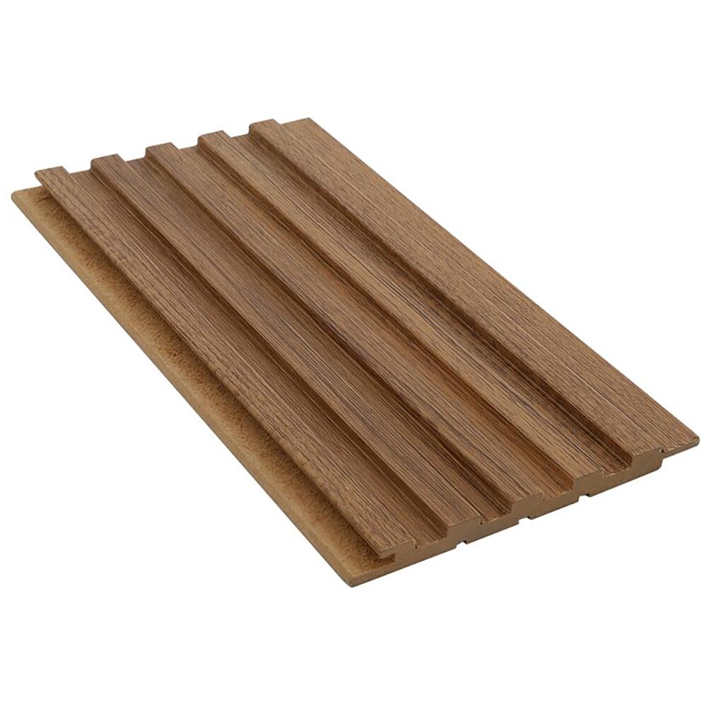 Panou riflaj AGT Teak, MDF, 15.8 x 280 cm, 1.77 mp, maro