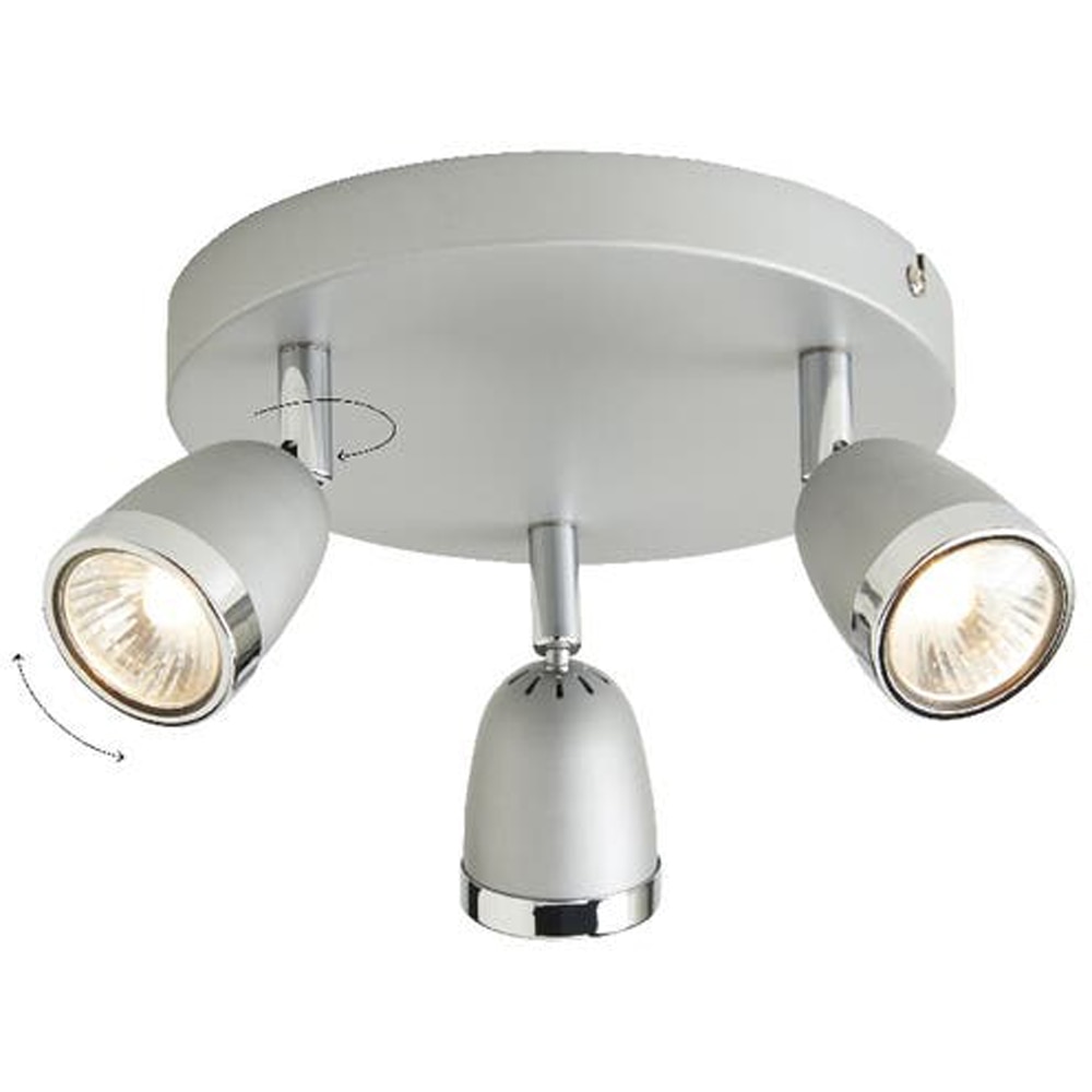 Spoturi Apheliotes GoodHome, 3  GU10, LED compatibile, orientabile, gri