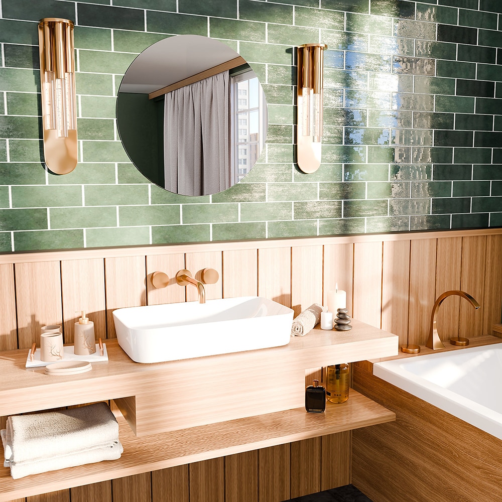 Oglinda baie Dunnet, 60 x 60 cm, transparent