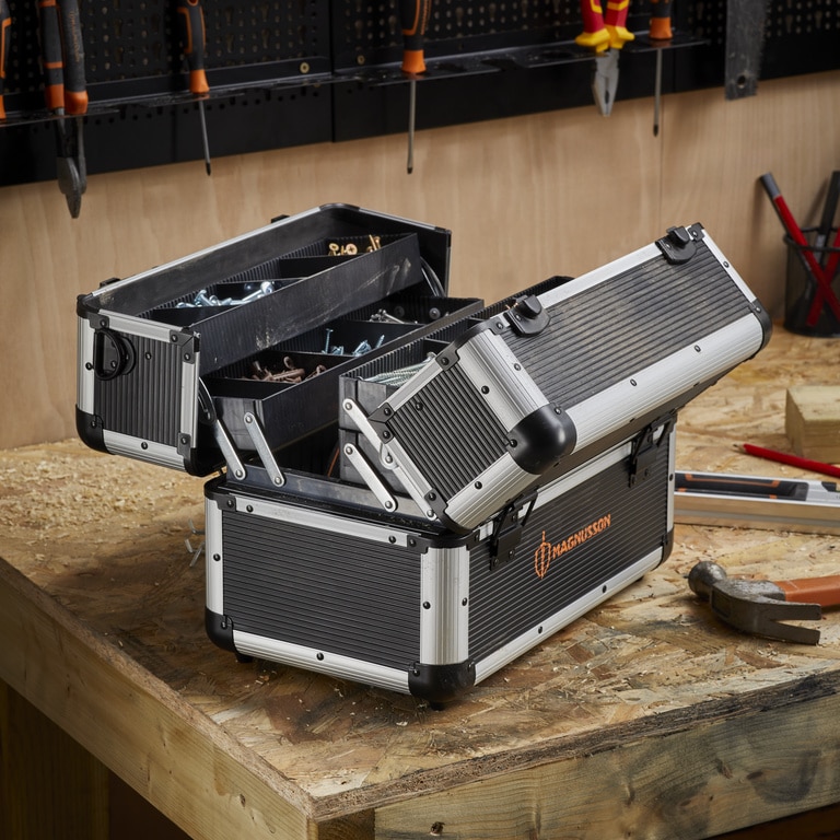 Cutie scule MAGNUSSON, 20 compartimente, aluminiu