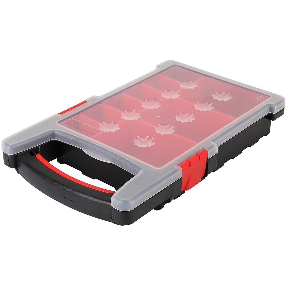 Organizator pentru unelte cu 9 compartimente PERFORMANCE POWER, 33 x 20 x 6 cm, polipropilena, negru/rosu