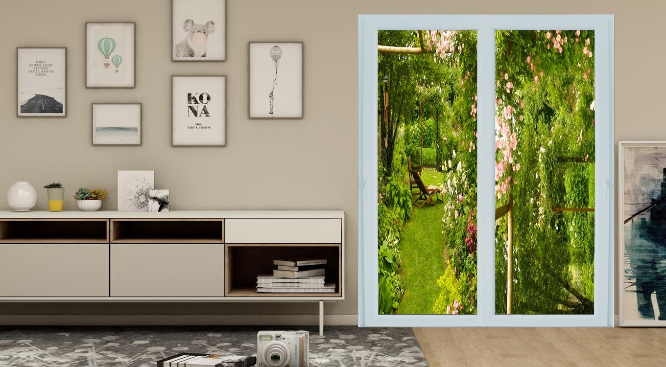 Usa termopan PVC exterior, glisanta, cu geam, 5 C, alb, dreapta, simpla deschidere, 200 x 180 cm  Aplast