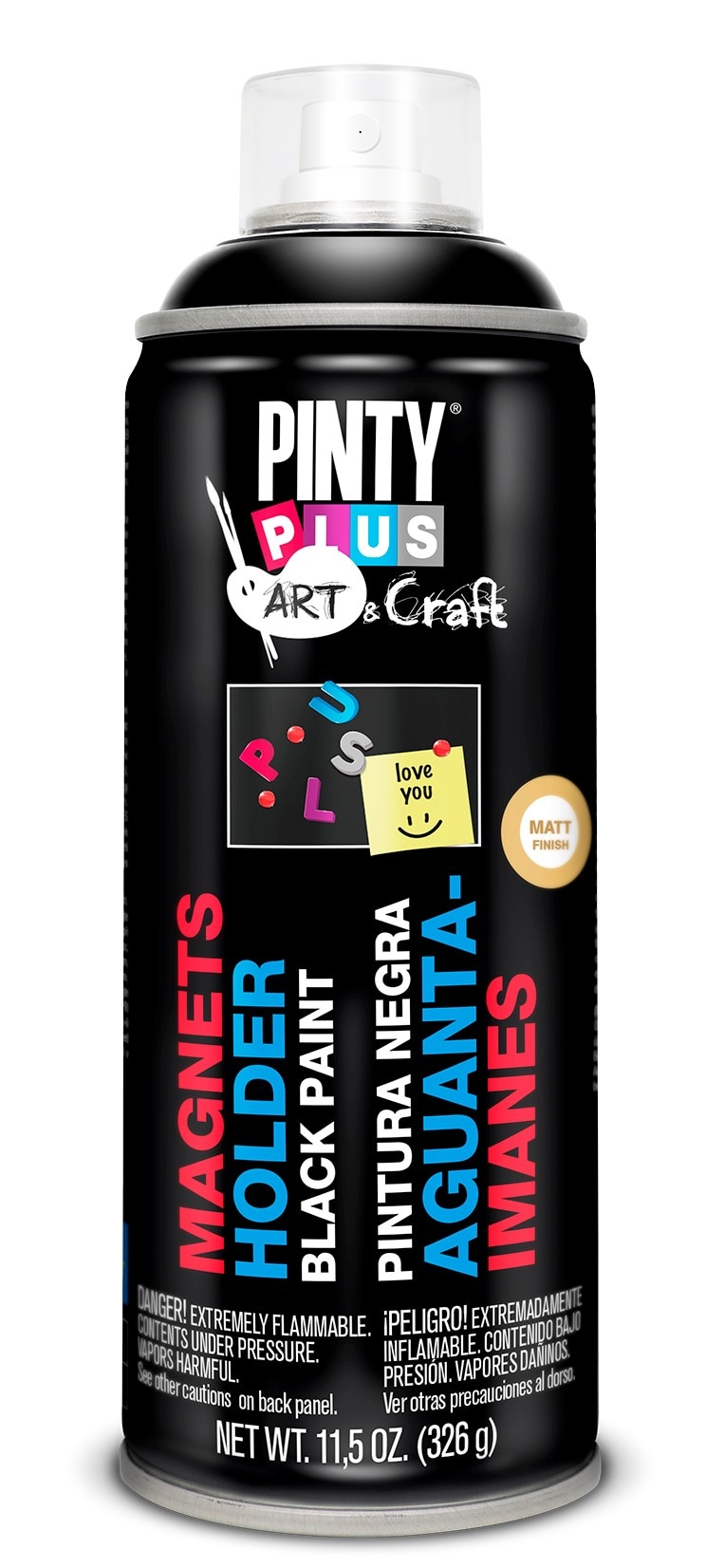 Spray vopsea PINTYPLUS Art&Craft, negru mat, 400 ml