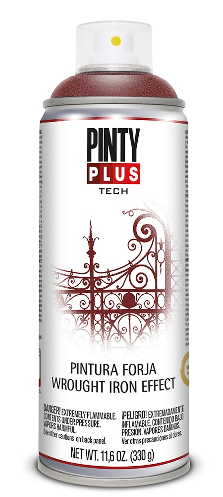 Spray vopsea fier forjat PINTYPLUS Tech, rosu, 400 ml