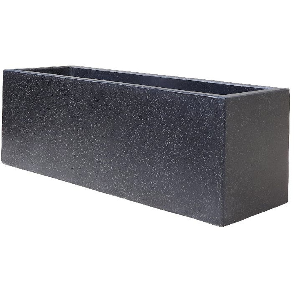 Jardiniera flori VERVE, ciment, 60 x 22 x 22 cm, gri inchis