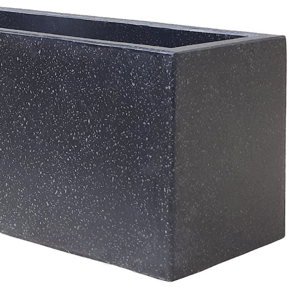 Jardiniera flori VERVE, ciment, 60 x 22 x 22 cm, gri inchis