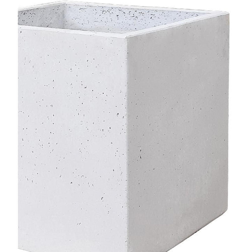 Ghiveci flori VERVE Nore, lut, 40 x 40 x 40 cm, gri deschis