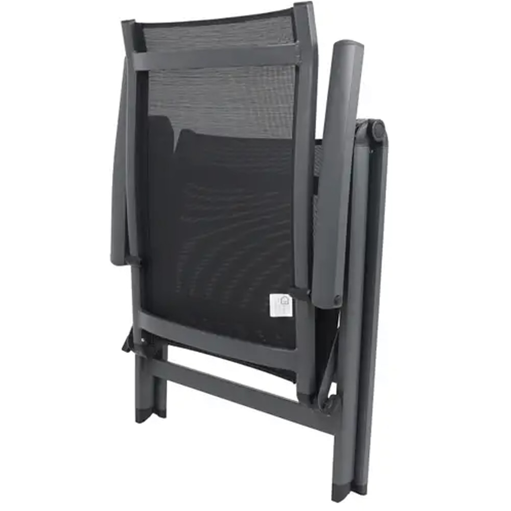 Scaun de gradina GOODHOME Batz 101256077, 72 x 63 x 106.5 cm, negru