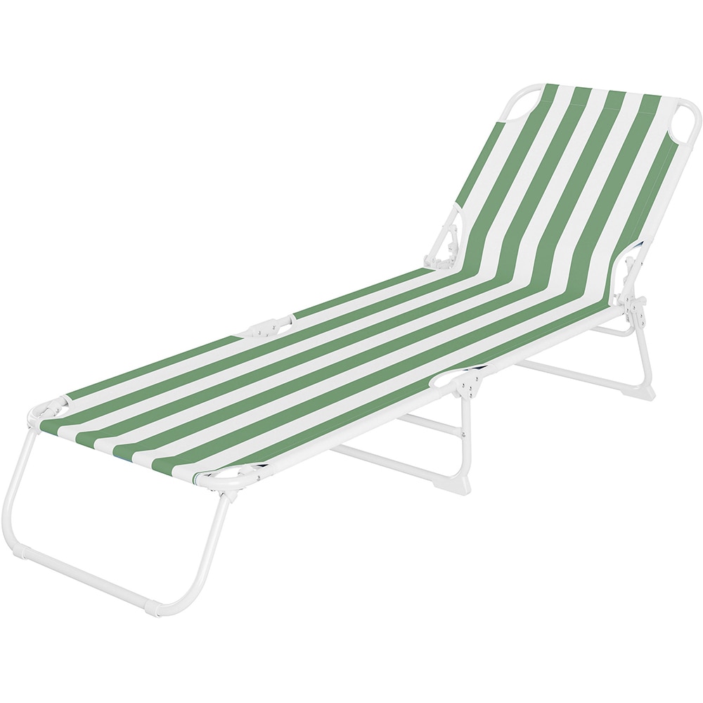 Sezlong gradina Curacao, otel, 183 x 57.5 x 79 cm, verde