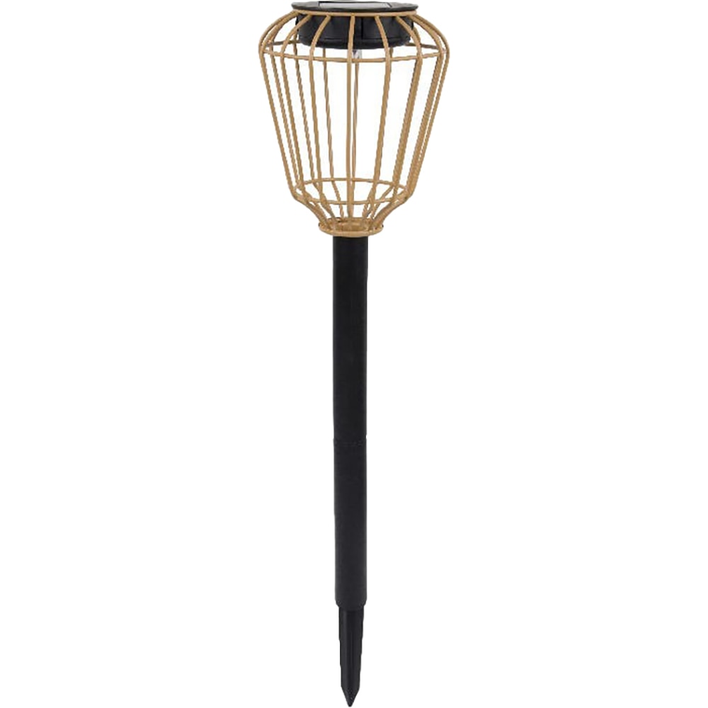 Lampa solara LED, 0.05 W, metal, maro