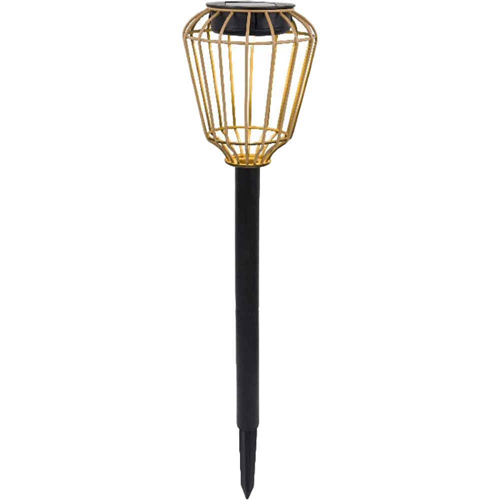 Lampa solara LED, 0.05 W, metal, maro