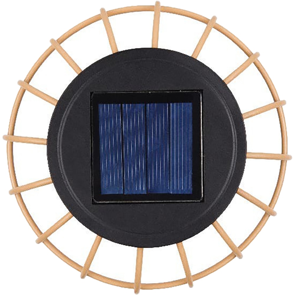 Lampa solara LED, 0.05 W, metal, maro