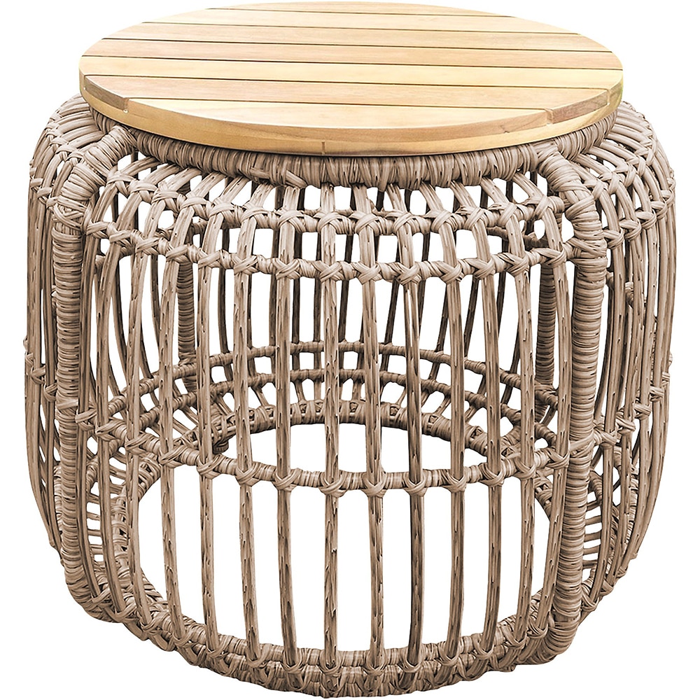 Set mobilier gradina GOODHOME Palm, 3 piese, maro deschis