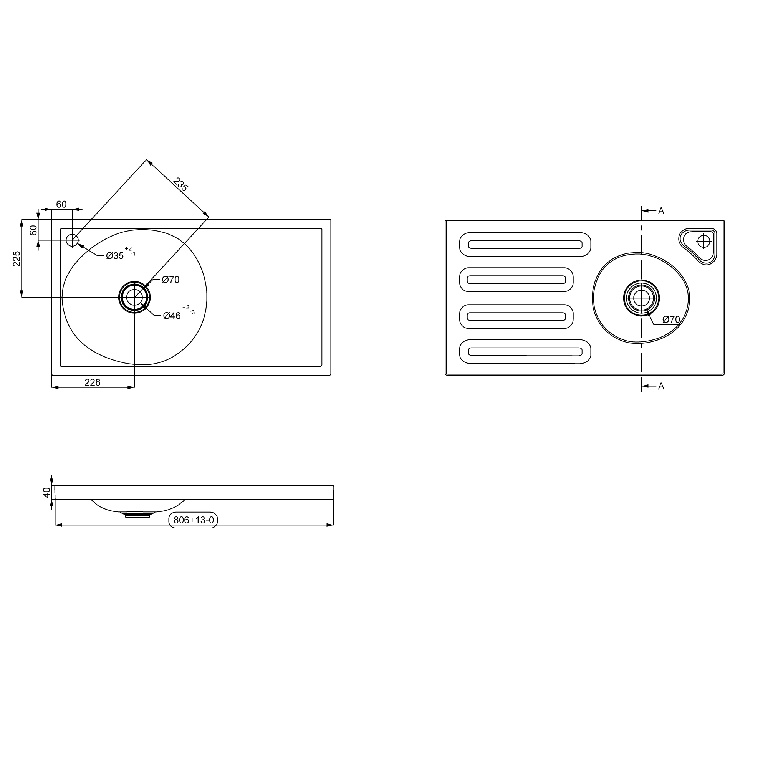 Lavoar baie GOODHOME Kentia, ceramica, 80.6 x 45.2 cm, alb mat