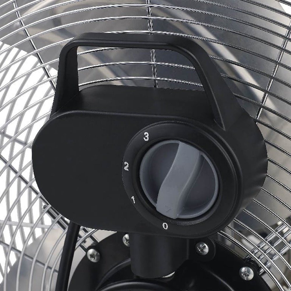 Ventilator de podea, 3 trepte de viteza, 100W, argintiu