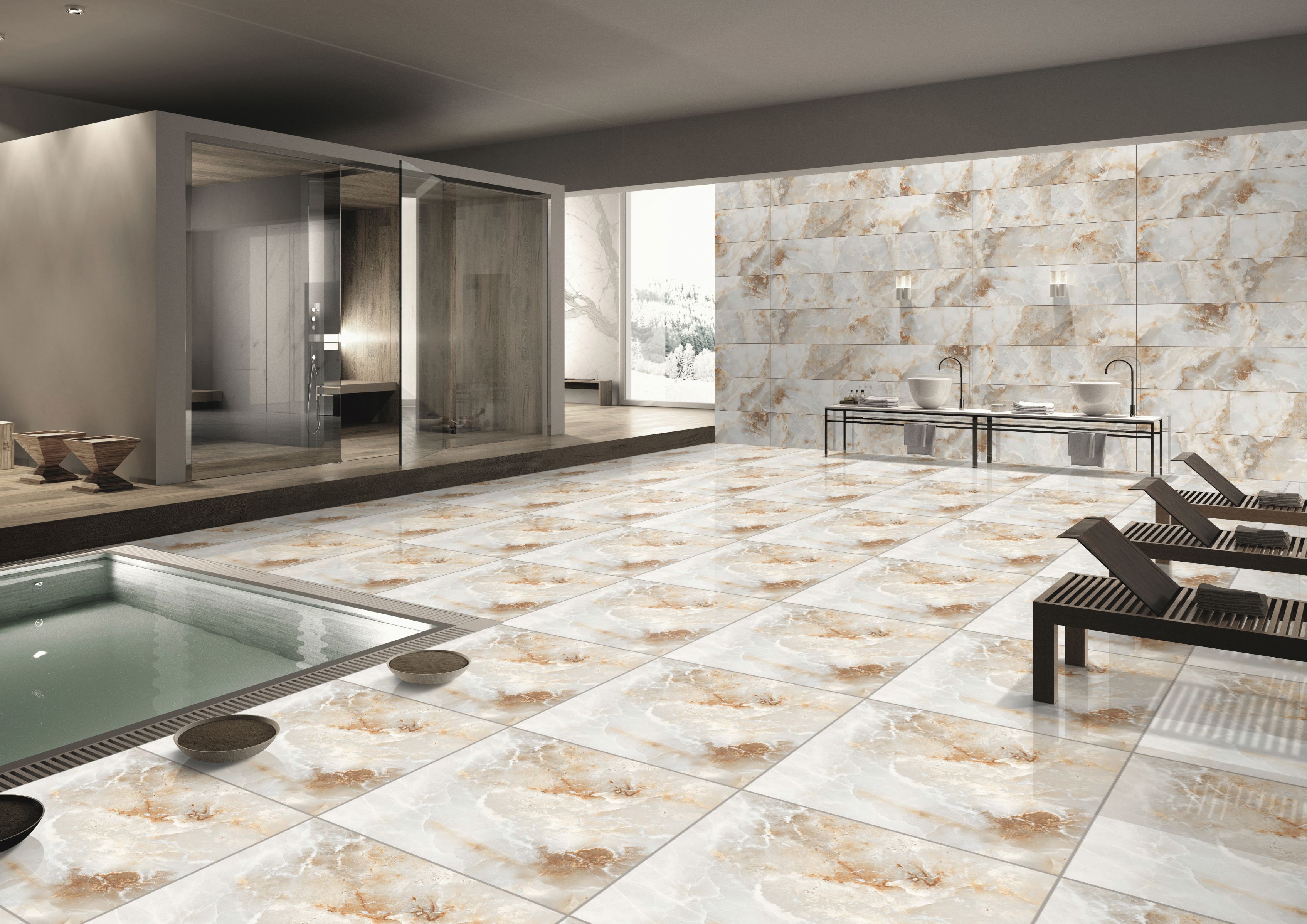 Gresie interior/exterior Abside, bej, 60 x 60 cm, lucioasa, 1.44 mp/cutie