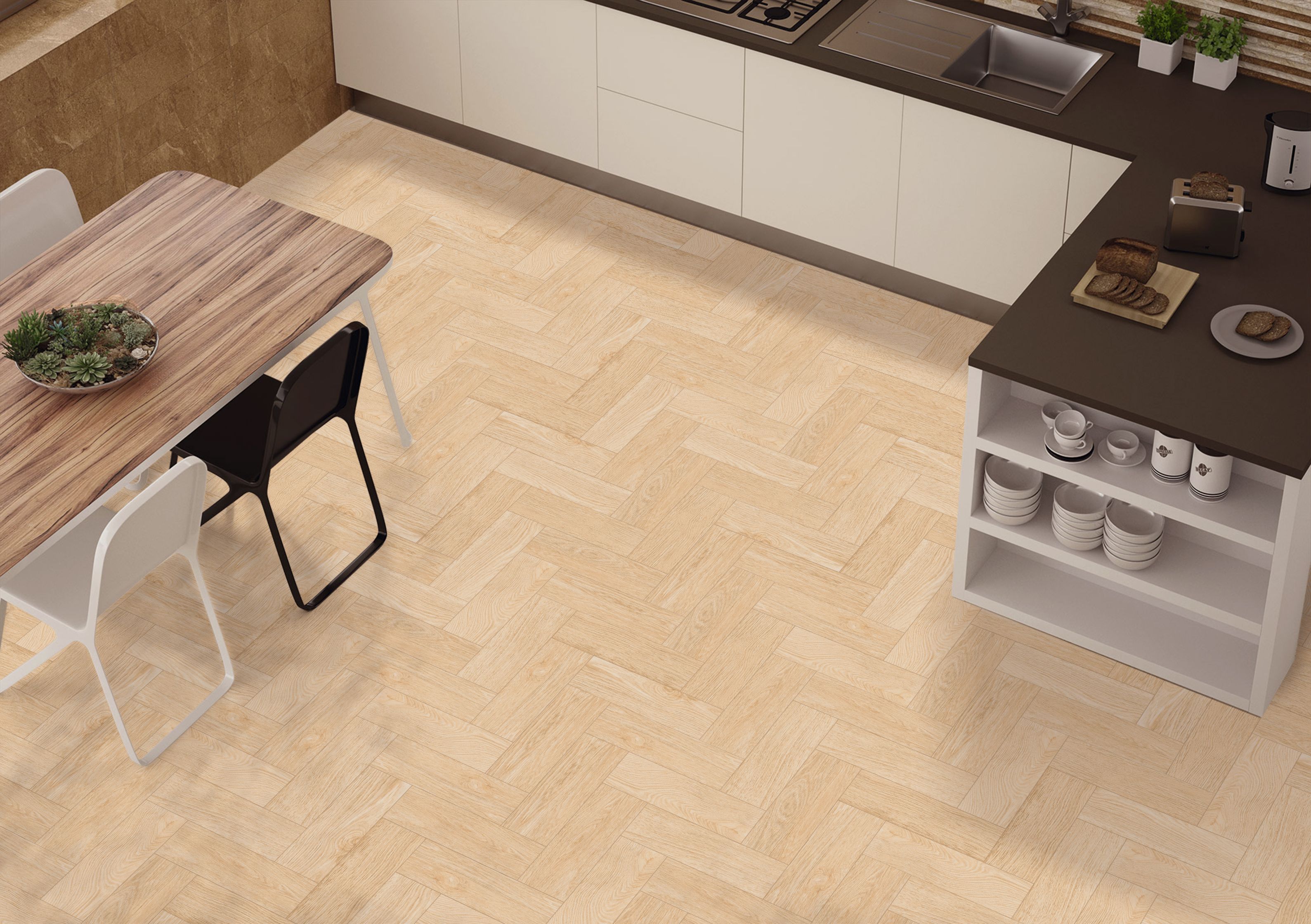 Gresie interior Art Ceramic Elba, bej, 57 x 19 cm, suprafata 1.41 mp