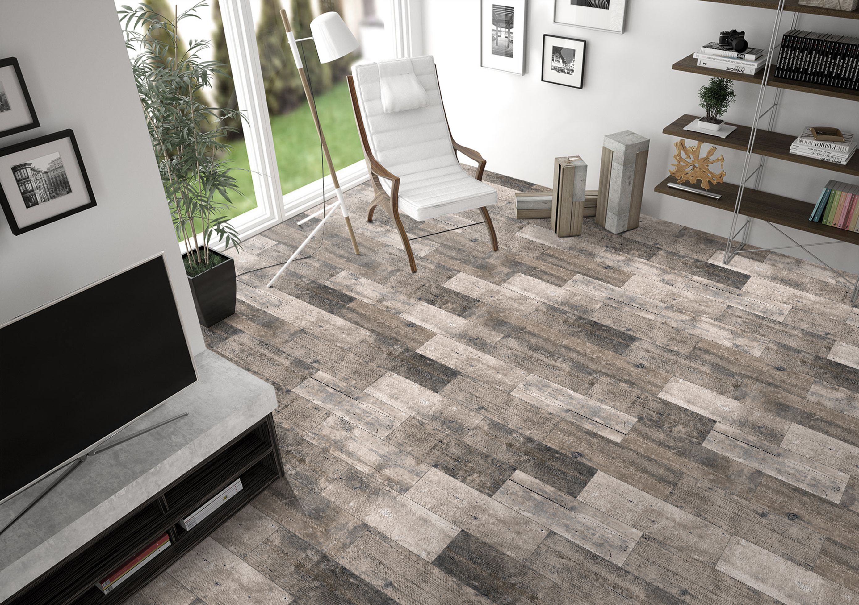 Gresie interior Art Ceramic Kosta, gri, 57 x 19 cm, suprafata 1.41 mp