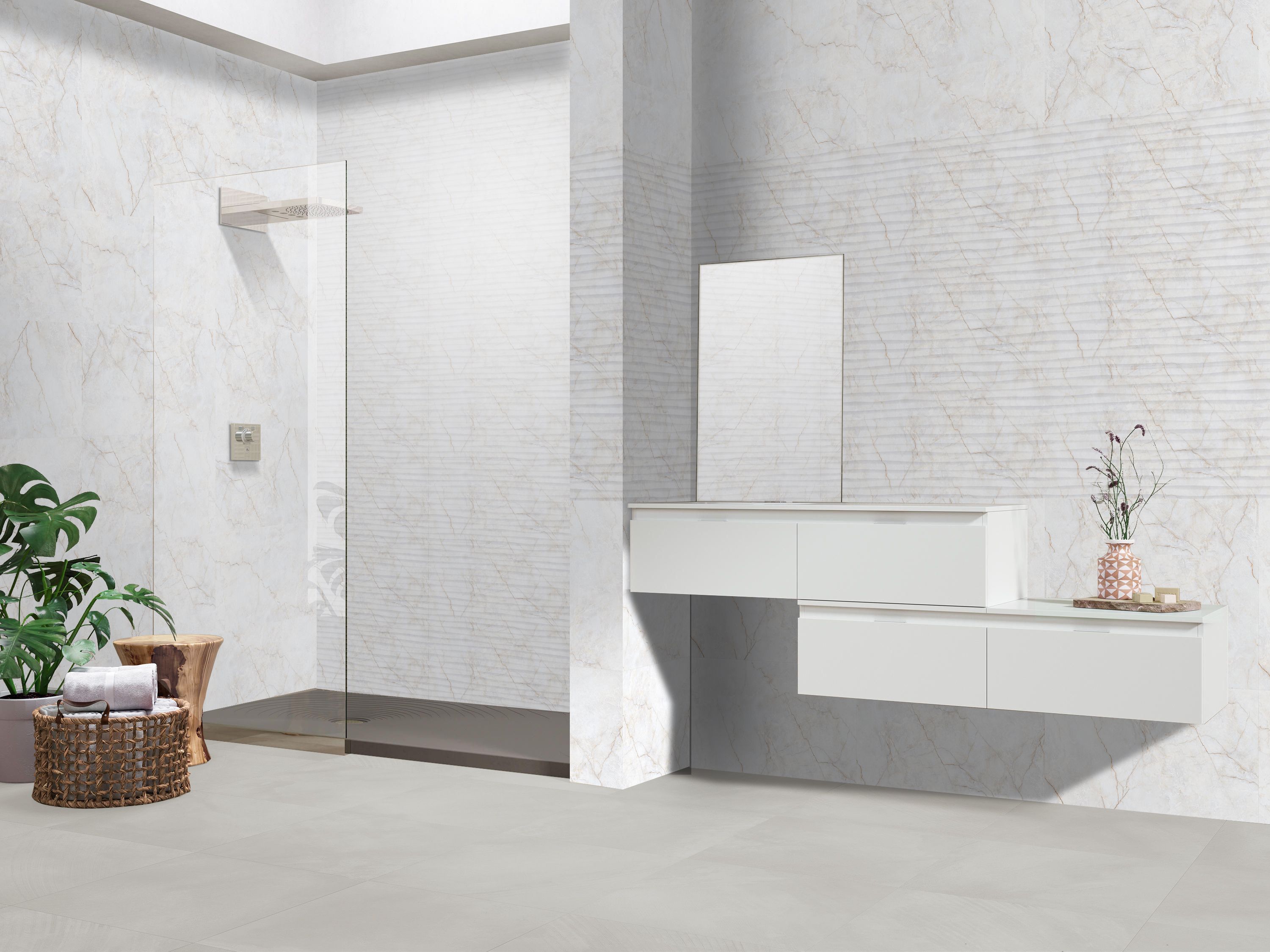 Faianta interior, alb, 60 x 30 cm, Dreptunghiulara, 0.9 mp • Oslo