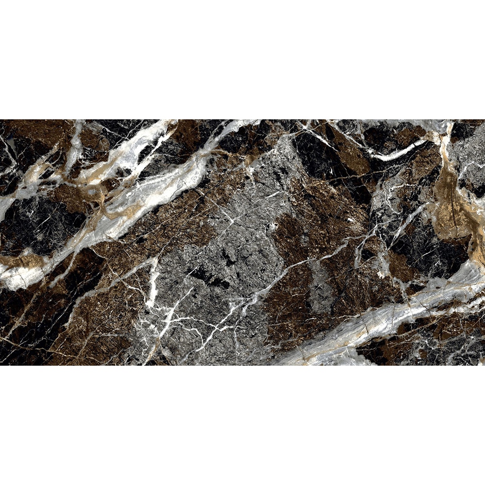 Gresie interior/exterior Unqiue, marmura negru lucios, 60 x 120 cm, 9 mm, 1.44 m2/cutie